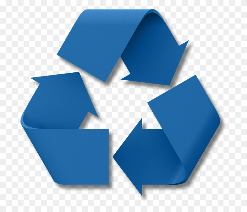704x661 L Blue Recycle No Background - Blue Background Clipart