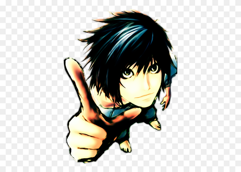 396x540 L From Death Note Render L Death Note - Death Note PNG