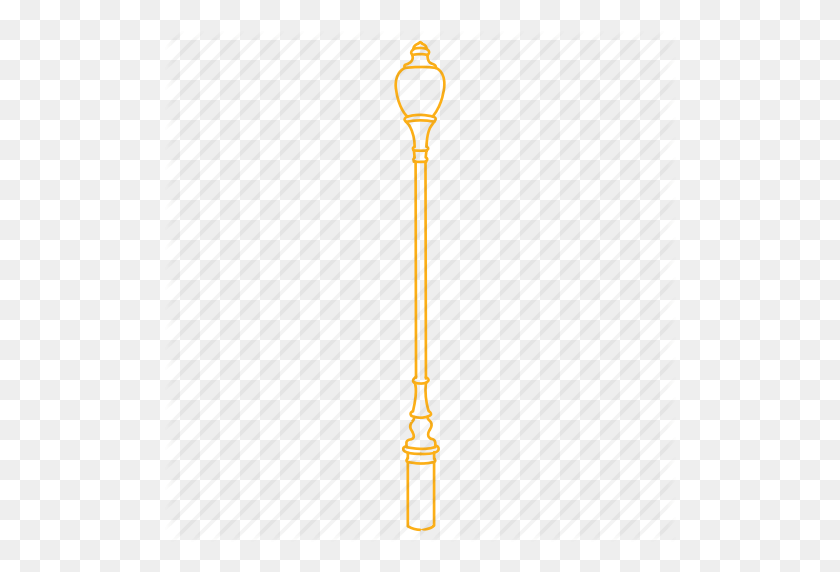 512x512 L Light, Night, Pole, Street Icon - Metal Pole PNG
