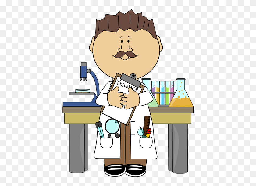 431x550 Laboratory Clipart Science Student - Students Learning Clipart