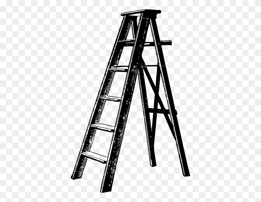 384x592 Ladder Clip Art Free Vector - Fire Ladder Clipart