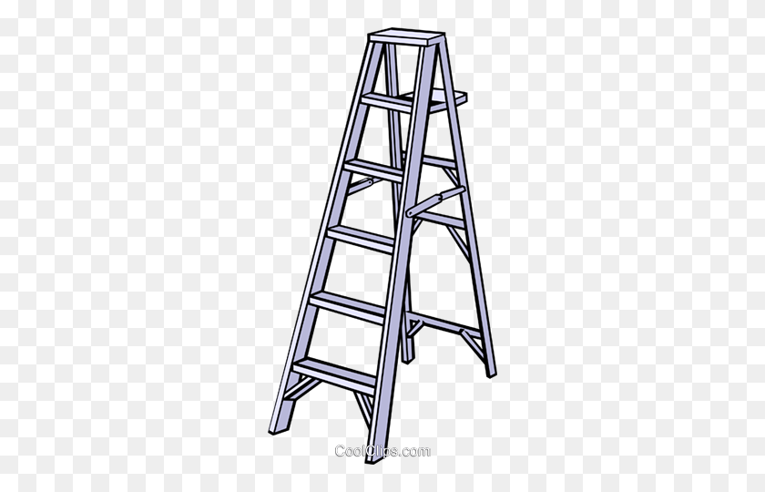 252x480 Ladder Royalty Free Vector Clip Art Illustration - Ladder Clipart