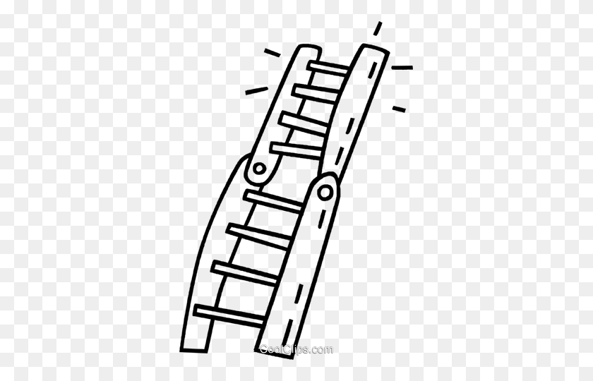 331x480 Ladder Royalty Free Vector Clip Art Illustration - Ladder Clipart Black And White