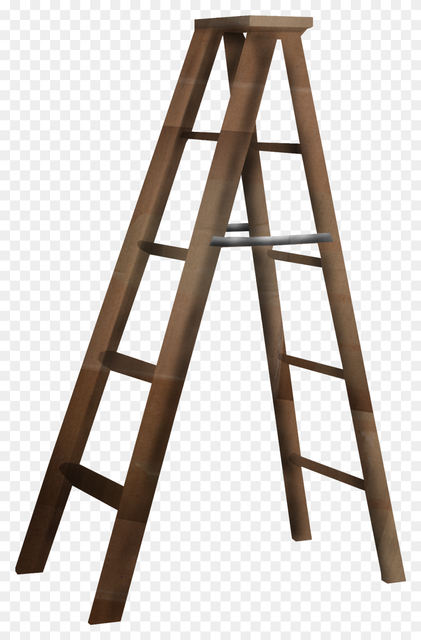 1375x2146 Ladder Stairs A Frame Clip Art - Stairs PNG