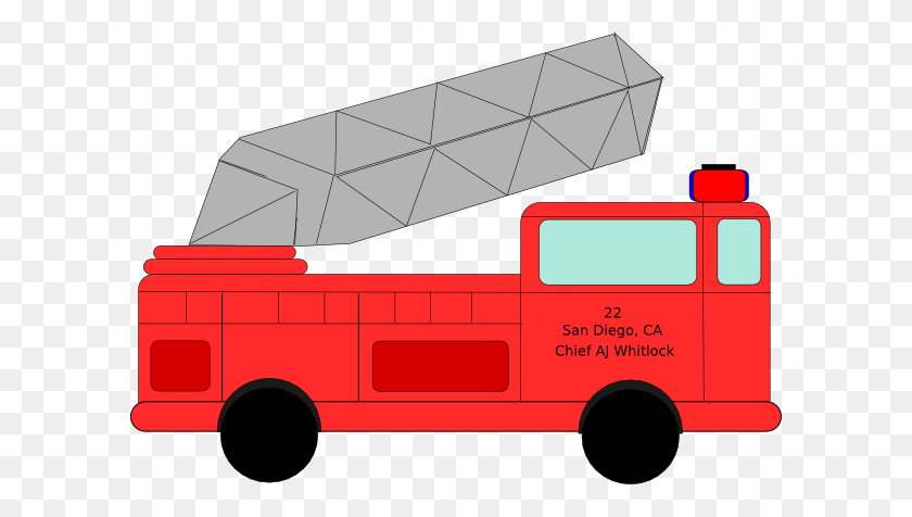 600x416 Ladder Truck Clip Art - Fire Ladder Clipart
