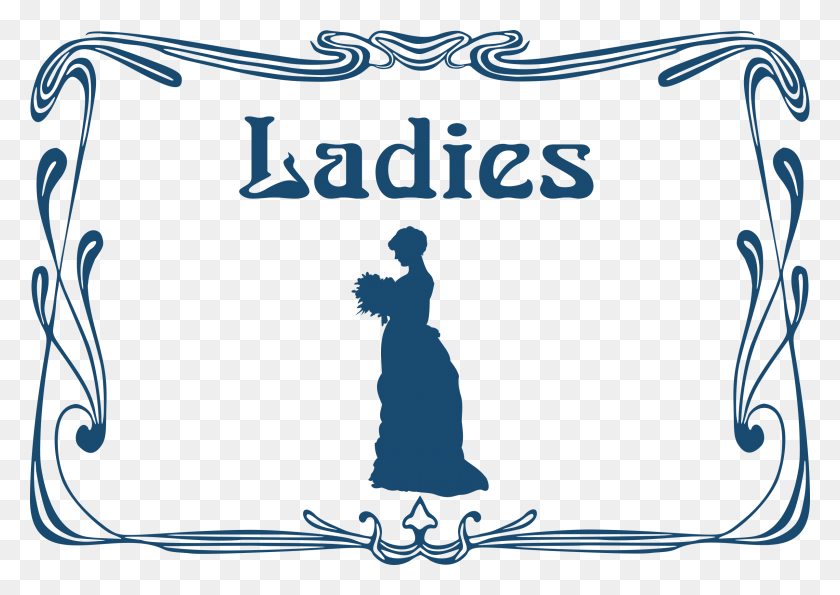 2400x1649 Ladies Bathroom Sign Group With Items - Toilet Seat Clipart