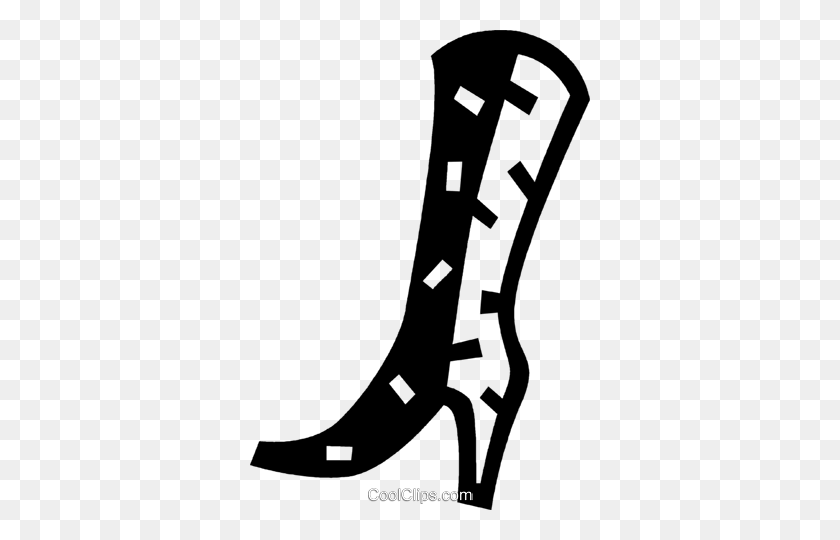 340x480 Ladies Boots Royalty Free Vector Clip Art Illustration - Boots Clipart Black And White