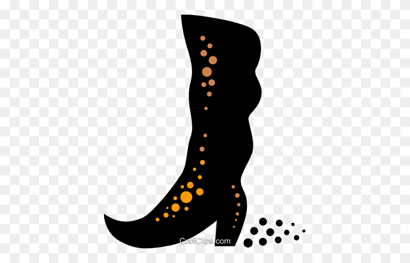 413x480 Ladies Dress Boot Royalty Free Vector Clip Art Illustration - Boot Clipart