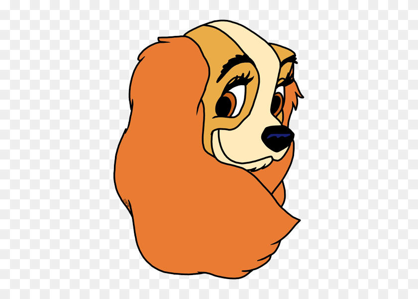 400x540 Lady And The Tramp Clip Art Disney Clip Art Galore - Dog Clipart Face