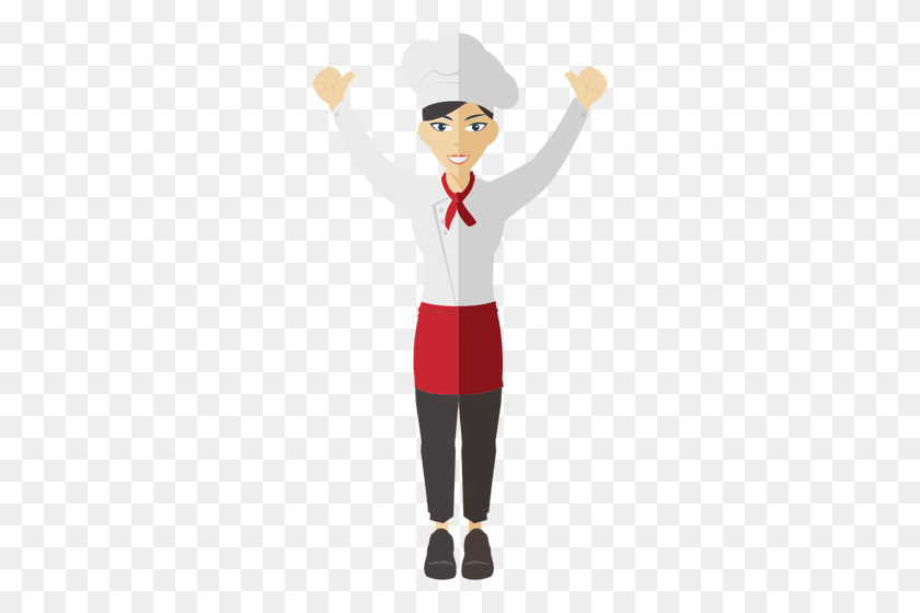 270x500 Lady Chef - Woman Cooking Clipart