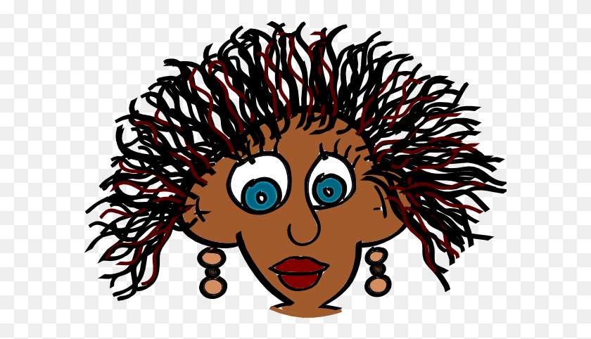600x422 Lady Clipart - Mujer Con Afro Clipart