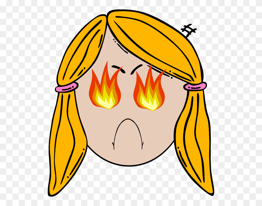 534x600 Lady Face Angry Clipart - Angry Teacher Clipart