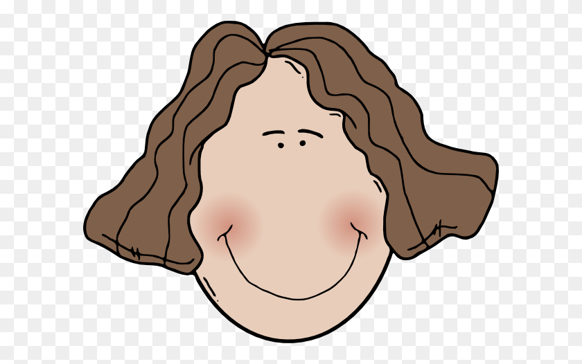 600x466 Lady Face With Wavy Hair Clip Art - Get Involved Clipart