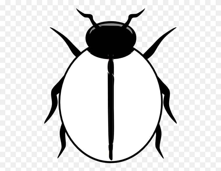 504x593 Ladybird Clip Art - Bugs Clipart Black And White