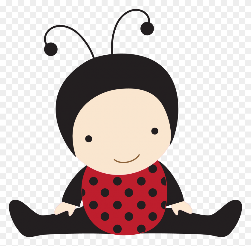 1586x1553 Ladybug Clipart Baby Girl - Baby Girl Clipart Free