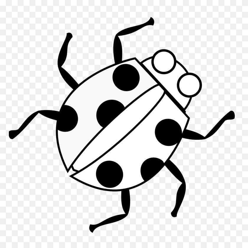 1331x1331 Ladybug Clipart Black And White - Number 1 Clipart Black And White