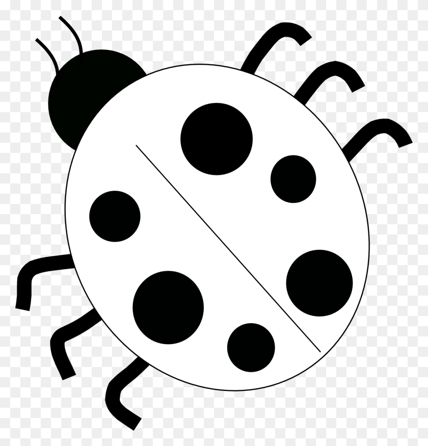 1331x1391 Ladybug Outline Free Vector Download For Clip Art - Pumpkin Clipart Black And White Free
