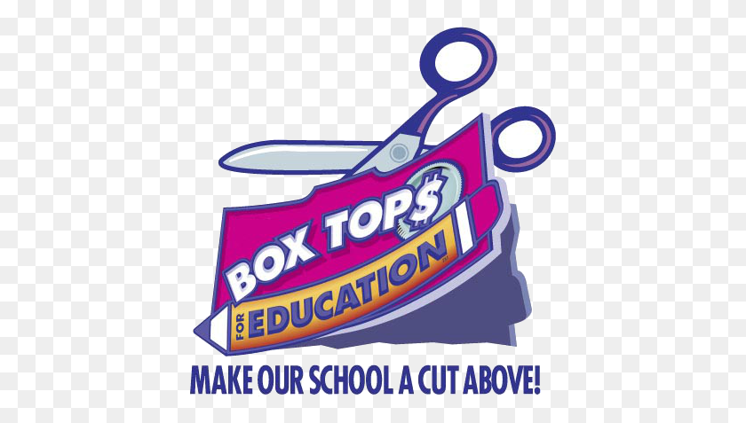 412x417 Lake Carolina Elementary Communigator Box Tops, Etiquetas - Box Tops Para Educación Clipart
