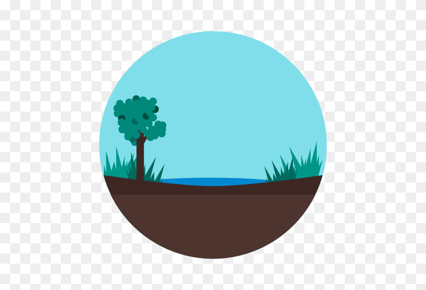 512x512 Lake, Land, Nature, River, Wet Icon - River PNG