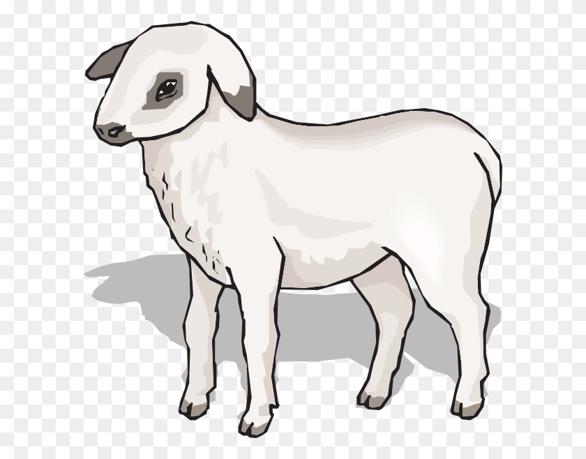 600x598 Lamb Clip Arts Download - Sheep Clipart Black And White