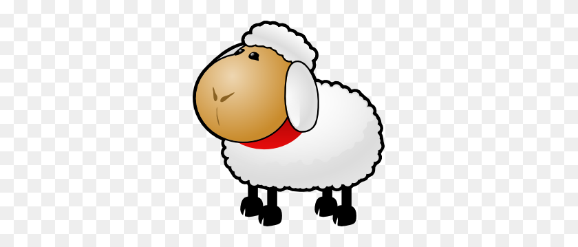 279x299 Lamb Clipart Black And White - Ram Horns Clipart