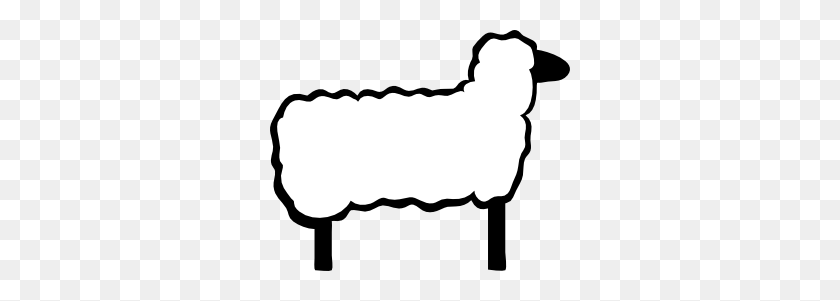 300x241 Lamb Clipart Black And White - Counting Sheep Clipart