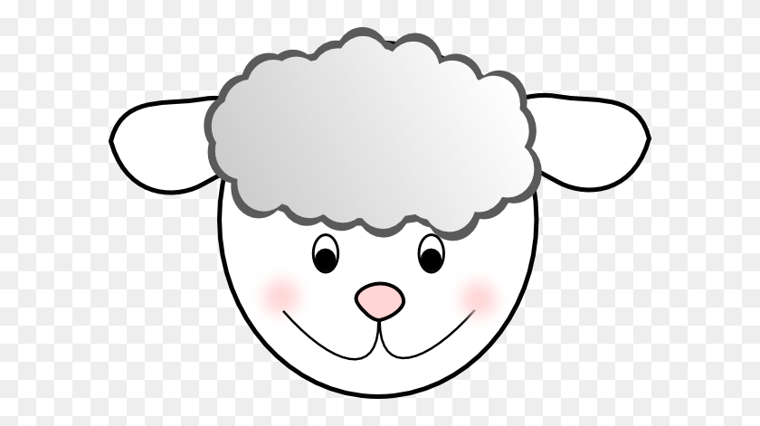 600x411 Lamb Face Clip Art - Sheep Face Clipart