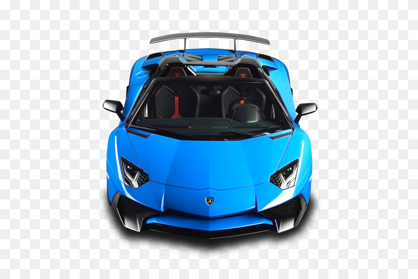 500x500 Lamborghini Aventador Sv Roadster Blue Car Png Image - Car PNG