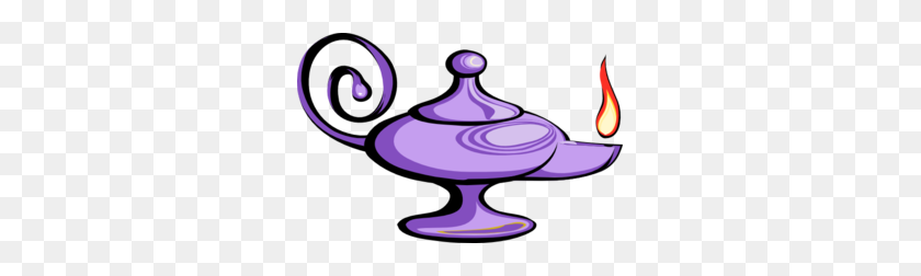 297x192 Lamp Aladdin Wishes Purple Clip Art - Genie Lamp Clipart