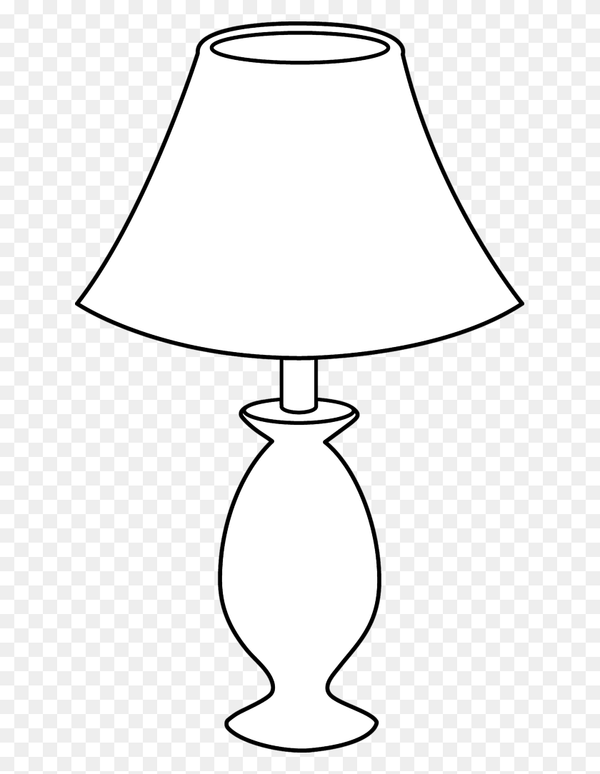 629x1024 Lampshade Clipart - Night Clipart Black And White