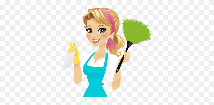 349x352 Lana's Professional Cleaning - Cleaning Lady PNG