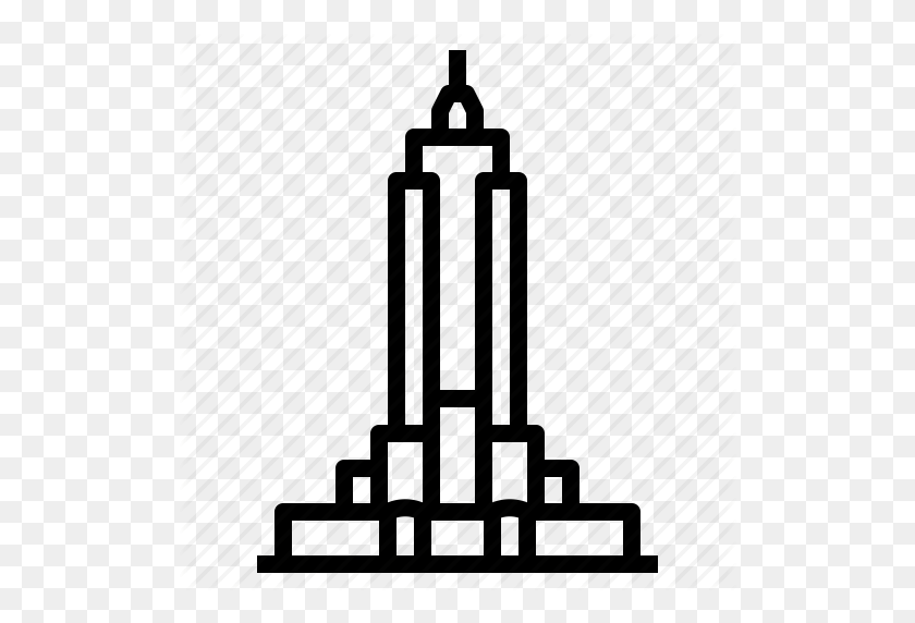 512x512 Landmarks' - Empire State Building Clip Art
