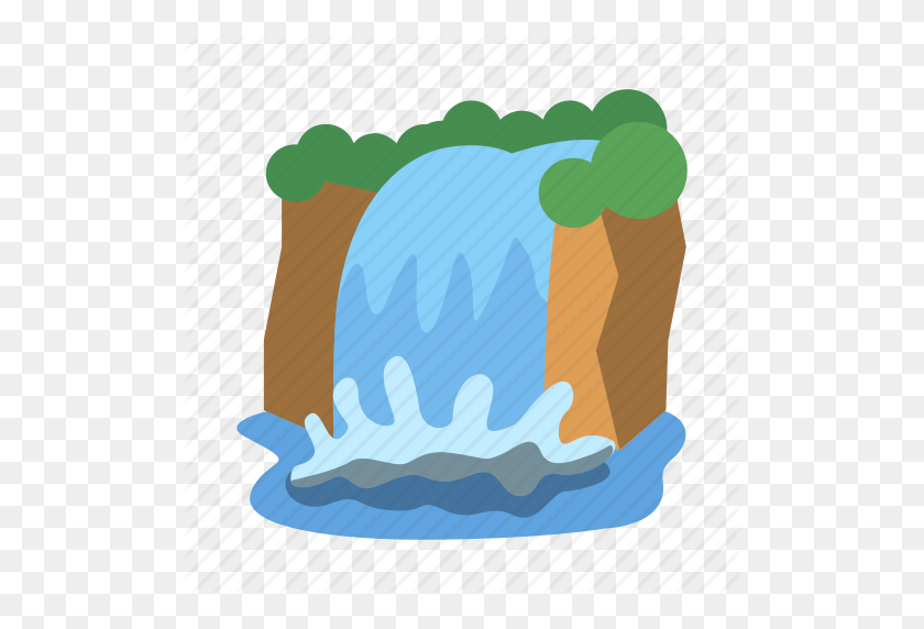 512x512 Landscape, Natural, Nature, Outdoors, River, Water, Waterfall Icon - Waterfall PNG