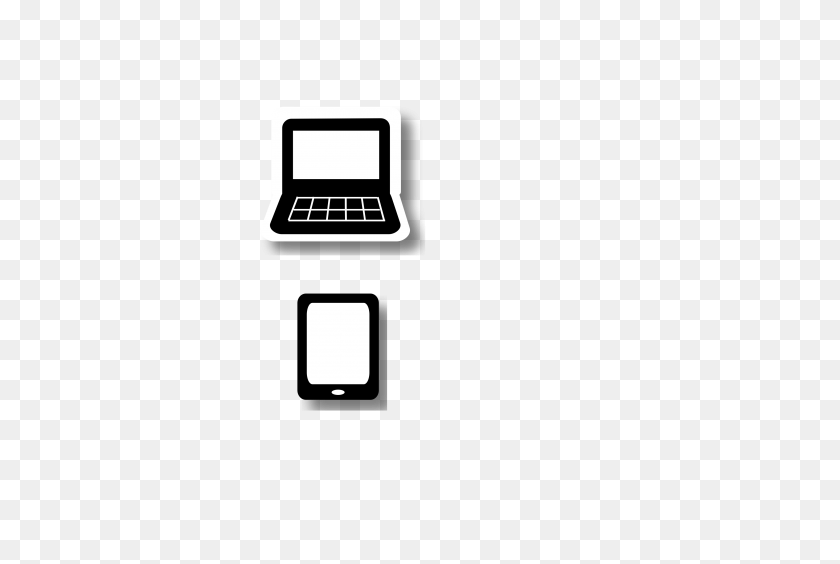 3709x2400 Laptop And Tablet Icons Png - Tablet PNG