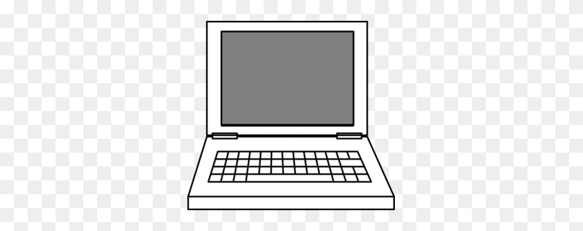 299x273 Laptop Clip Art Black And White - Panel Clipart