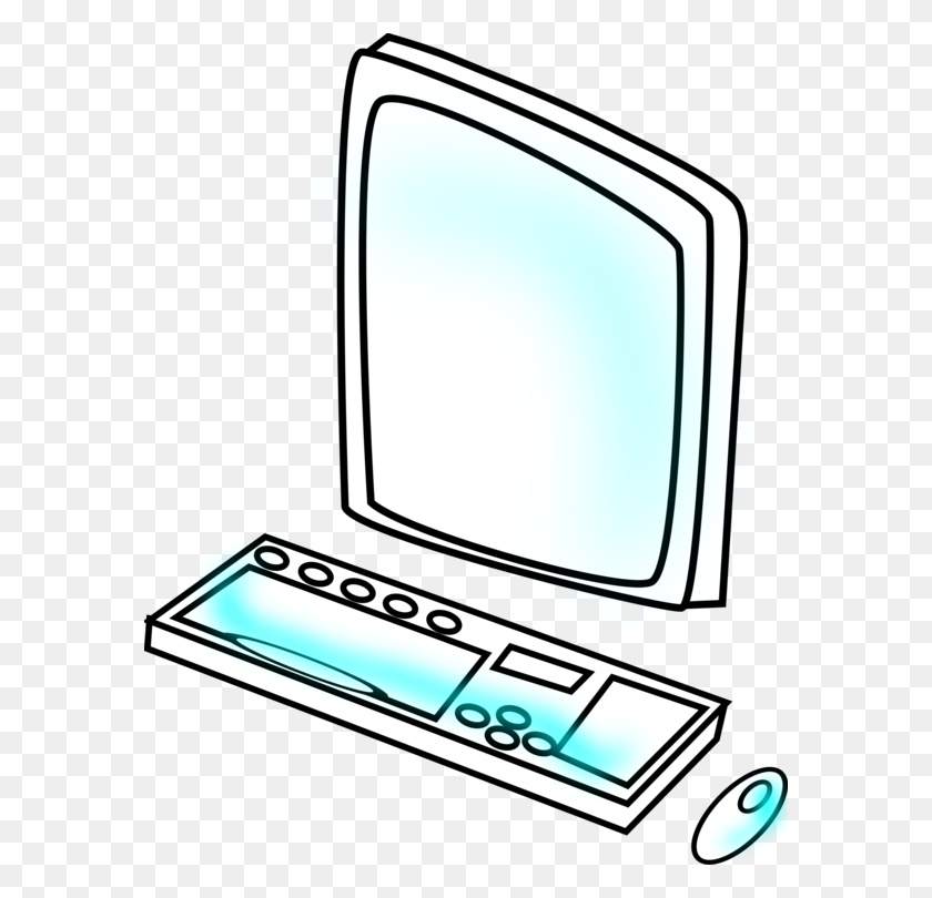 580x750 Laptop Computer Animation Personal Computer - Personal Computer Clipart