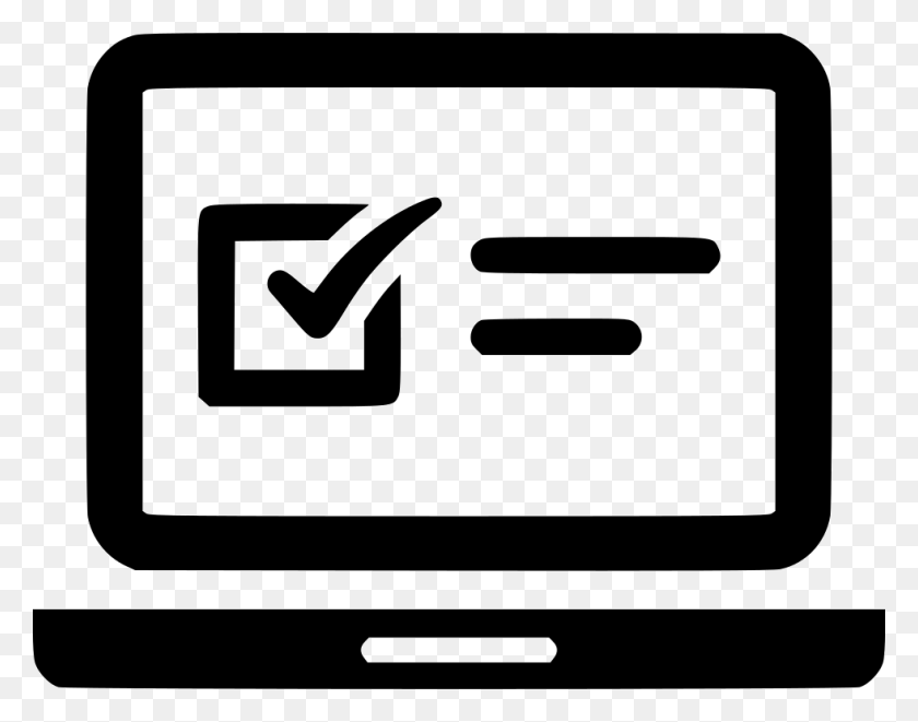 980x756 Computadora Portátil Examen Cuestionario En Línea Web Icono Png Descargar Gratis - Cuestionario Clipart