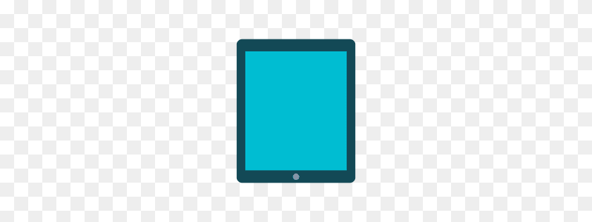 256x256 Laptop Flat Icon Design In Blue - Blue Rectangle PNG