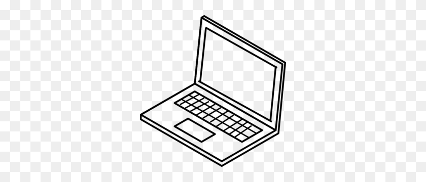 288x300 Laptop Png Black And White Transparent Laptop Black And White - Valley Clipart Black And White