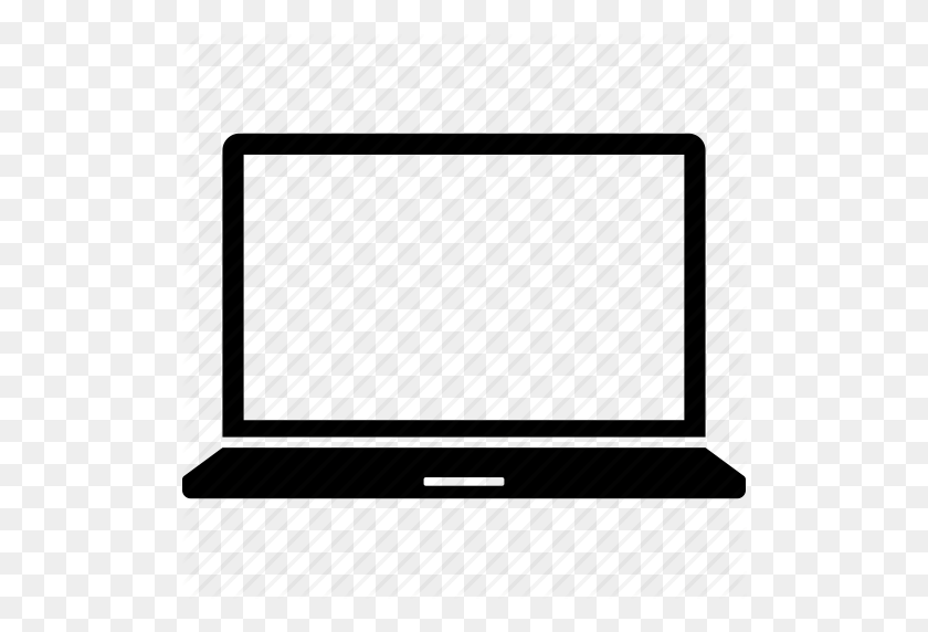 512x512 Ноутбук Png Черный И Белый Прозрачный Ноутбук Черный И Белый - Экран Png