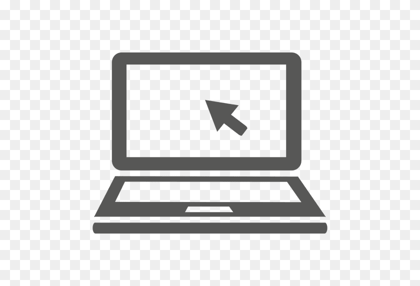 512x512 Laptop With Cursor Icon - Cursor Icon PNG
