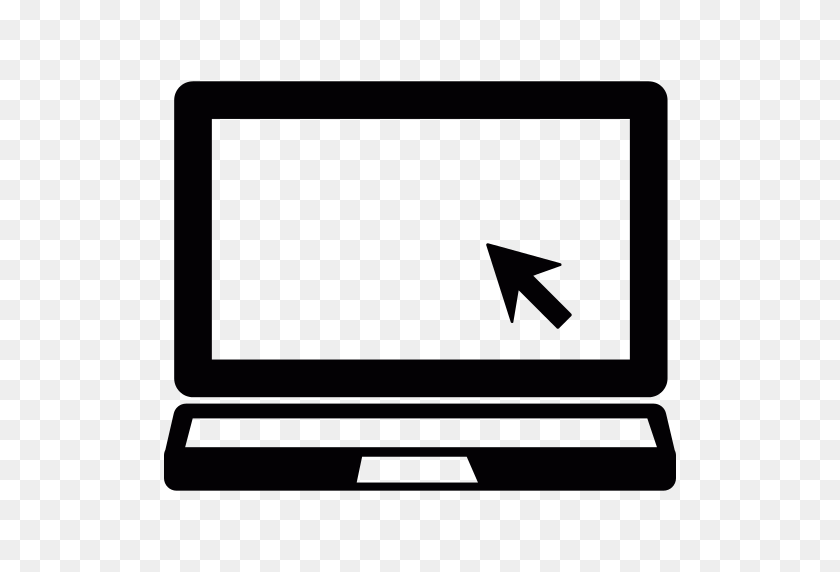 512x512 Laptop With Mouse Cursor Png Icon - Mouse Cursor PNG