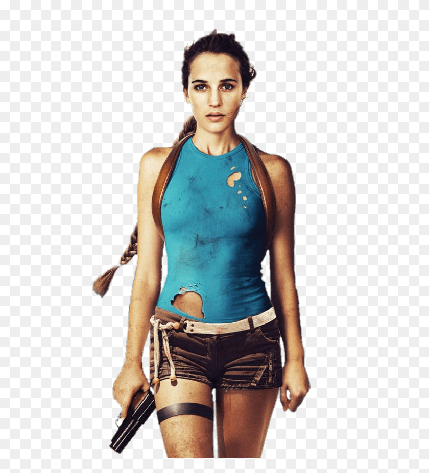 701x867 Lara Croft Armed Transparent Png - Lara Croft PNG