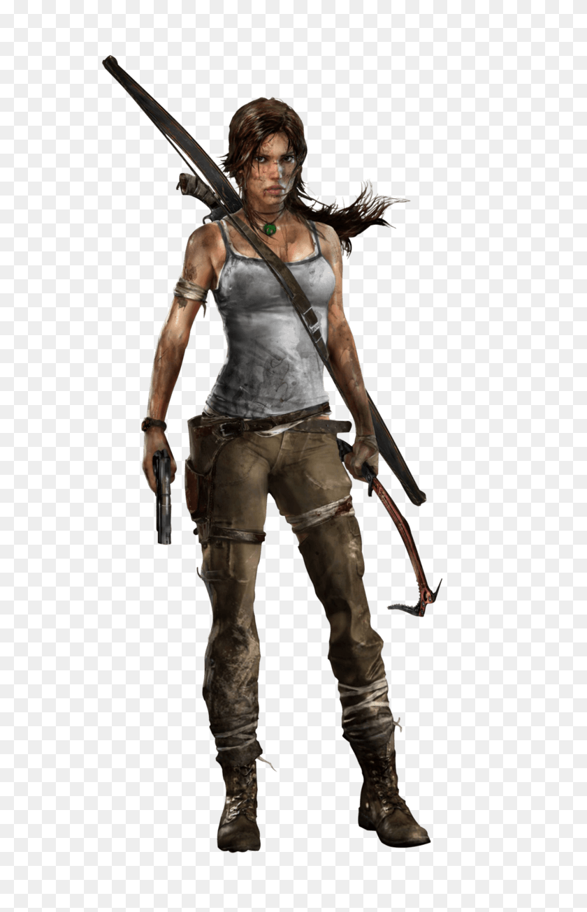 641x1246 Lara Croft Tomb Raider Con Arco Imagen Png - Tomb Raider Png