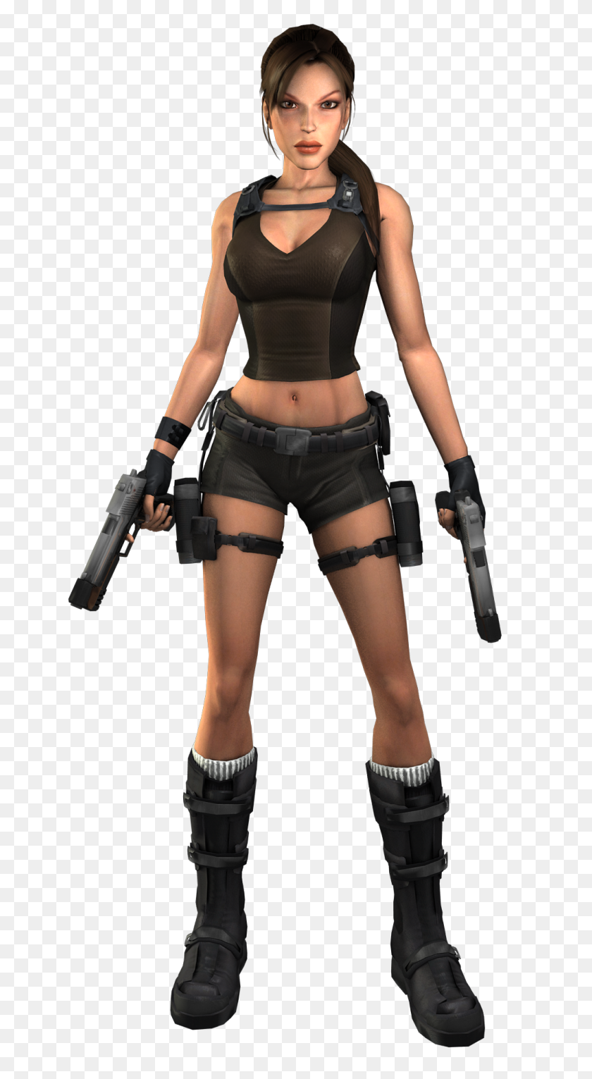 1031x1945 Lara Croft Tomb Raider Con Armas De Fuego Imagen Png - Tomb Raider Png