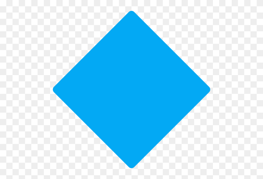 512x512 Large Blue Diamond Emoji - Diamond Emoji PNG