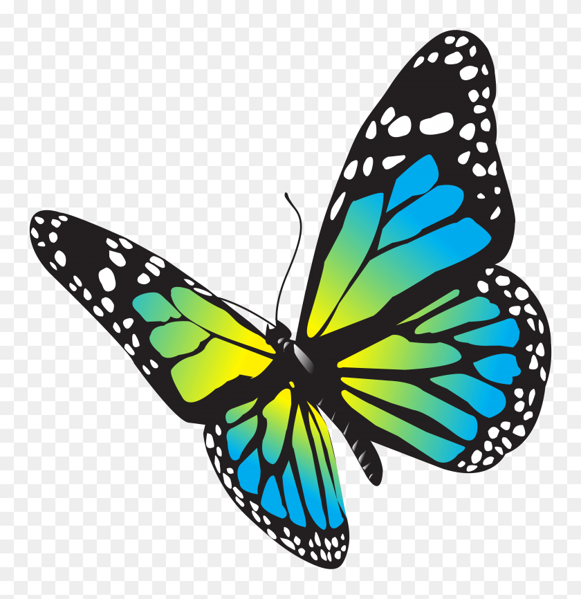 7178x7422 Large Butterfly Png Clip Art - Butterfly Images Clip Art