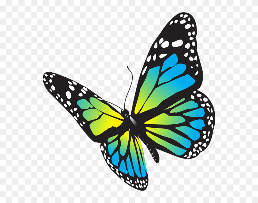 580x600 Large Butterfly Png Clip Art Image Tiere Transparent - Monarch Butterfly Clipart