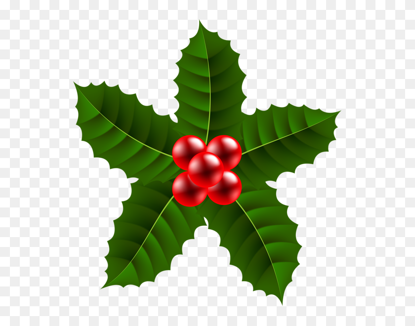 565x600 Large Christmas Holly Png Clip Art Image Dlia Moego Khobbi - Holly PNG