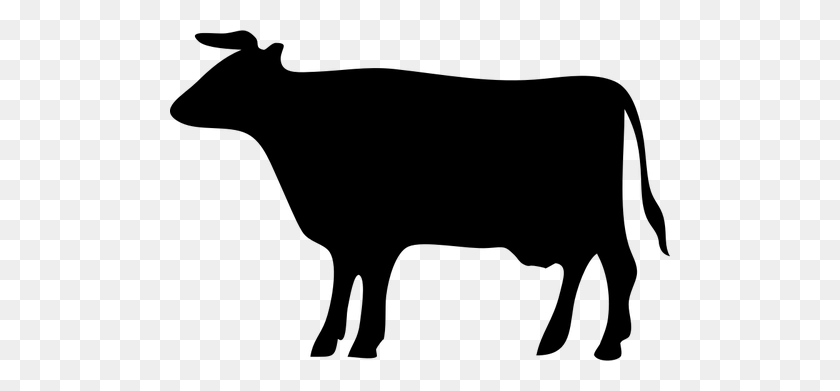 500x331 Large Cow Outline Silhouette Vector Clip Art - Cowbell Clipart